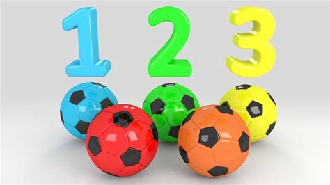 Learn Numbers And Colors For Kids With Suprise Soccer Balls Soccer