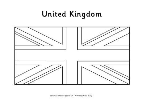 United Kingdom Flag Colouring Page
