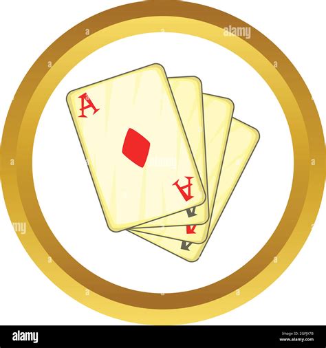 Four Aces Playing Cards Vector Icon Stock Vector Image And Art Alamy