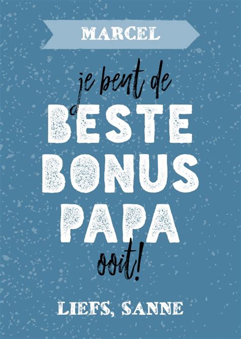 Vaderdagkaart Voor Een Bonus Papa Met Kaartje Go