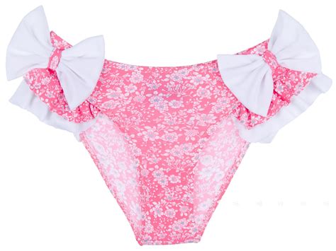 Carmencita Girls Pink Liberty Print Bikini Bottoms Missbaby