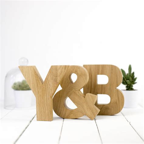 Wooden Letters Contemporary Oak By Letters Etc