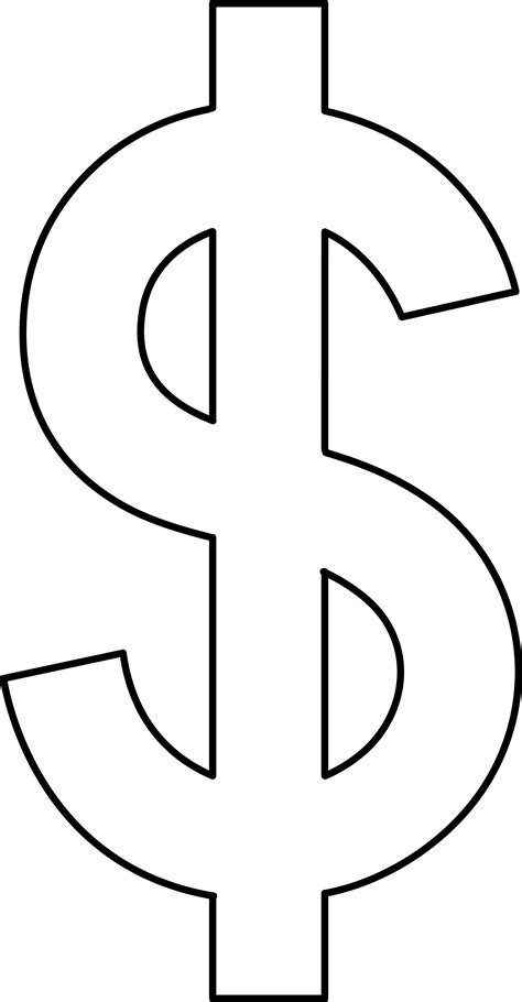 Dollar Sign Line Art Free Clip Art