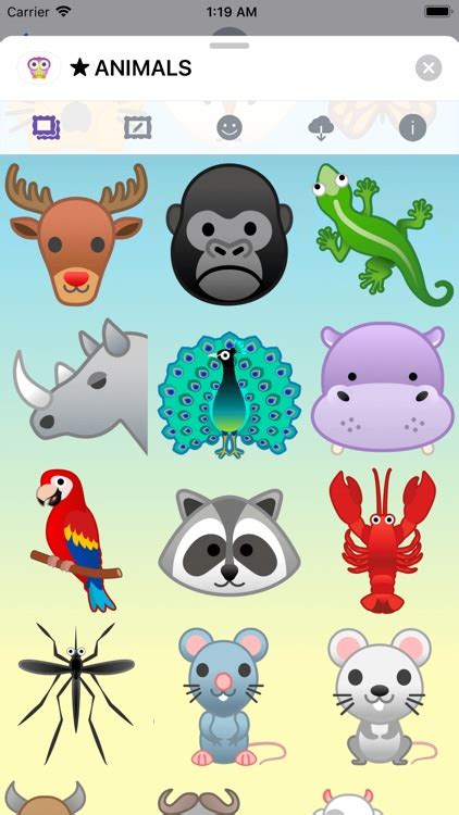 Animals Emoji Stickers By Ghislain Fortin
