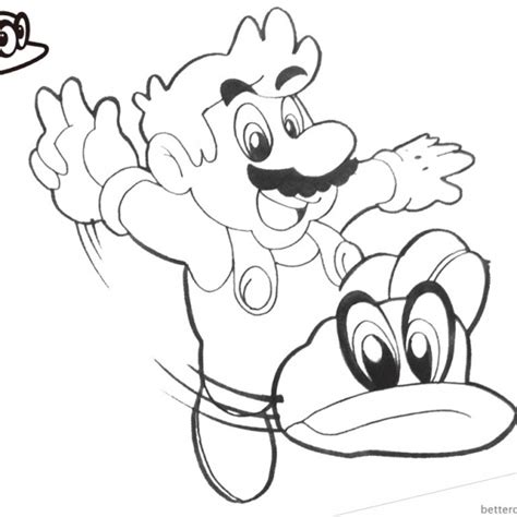 Super Mario Odyssey Coloring Pages Dot To Dot Free Printable Coloring
