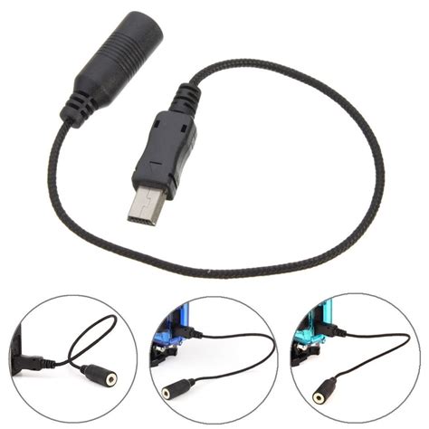 35mm Jack Mini Usb Microphone Mic Adaptor Cable Cord For