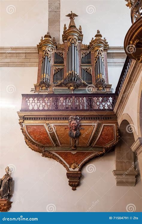 Baroque Pipe Organ In The Sao Bento Monastery Editorial Photo Image