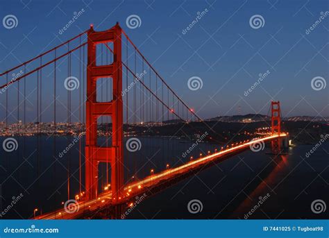 Golden Gate Bridge At Sunset Stock Image Image Of Tourism Landmark