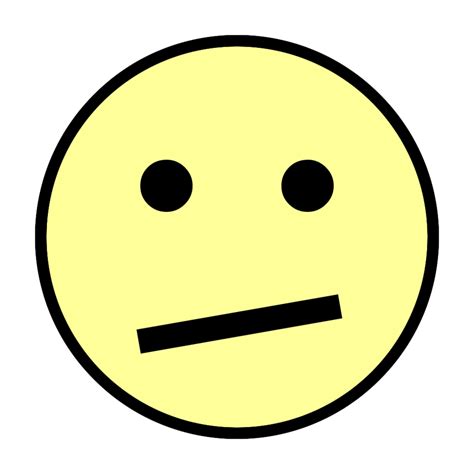 Intended to depict a neutral sentiment but often used to convey mild irritation and concern or a. Straight Face - ClipArt Best