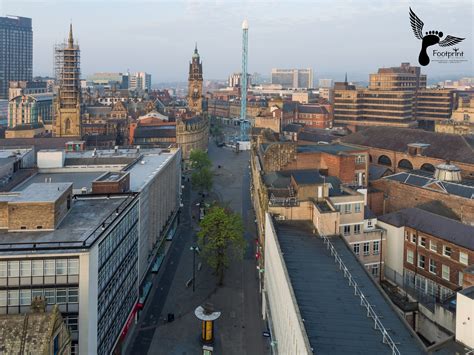 Aerial Photography Of Sheffield City Centre Commercial And Aerial