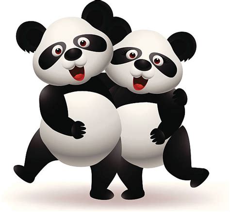 Panda Couple Illustrations Royalty Free Vector Graphics And Clip Art