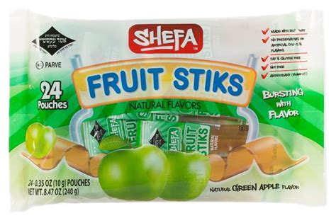 Shefa Mini Fruit Stiks Green Apple Kayco