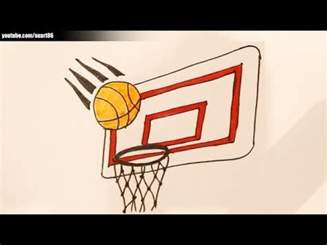 How to draw a basketball hoop step by step for kids. How to draw a basketball hoop - YouTube