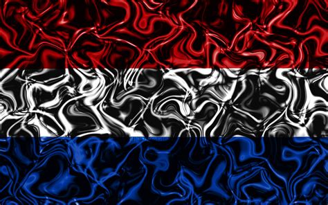 download wallpapers 4k flag of netherlands abstract smoke europe national symbols dutch