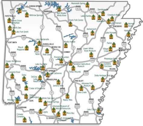 State Parks Arkansas Vacations Arkansas Road Trip Map Of Arkansas