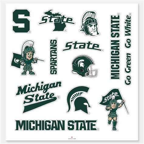 Msu Michigan State Spartans Logos Sticker Michigan State Spartans