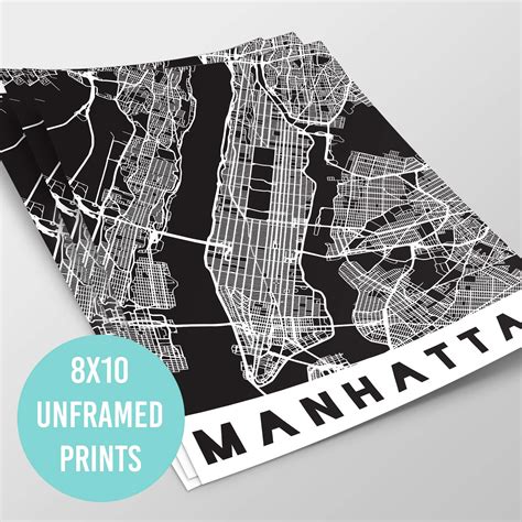 Buy Five Boroughs Nyc Map Prints New York City Wall Art Black And White