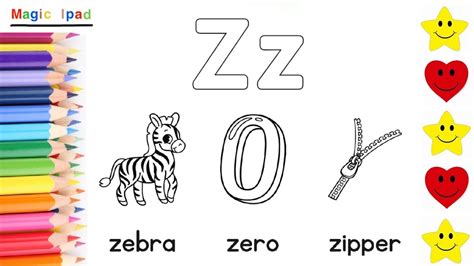 Como Dibujar Letra Z Aprender Ingles Para NiÑos 💓⭐ How To Draw Letter