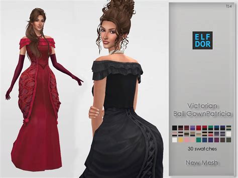 The Sims Resource Victorian Ball Gown Patricia