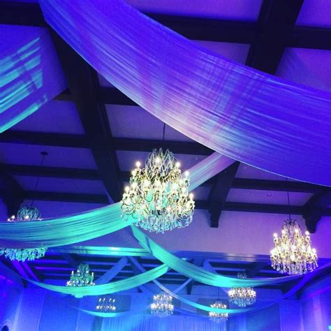 On Trend With Four Styles Of Ceiling Drapery Party Tables