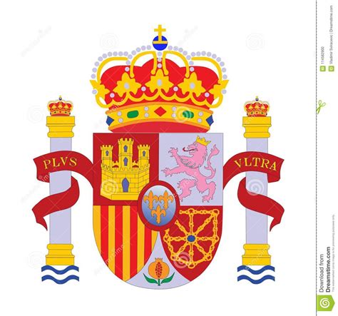 The provinces of a coruña, alicante, castellón. Wappen Von Spanien Emblem, Nationales Sonderzeichen Von ...