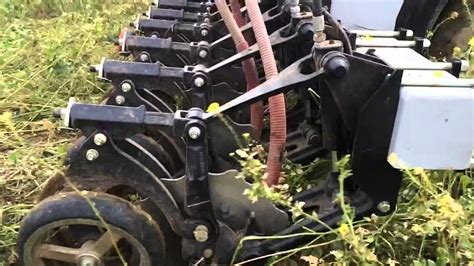 Slow Motion Of Cross Slot Drilling Into Cover Crops Youtube