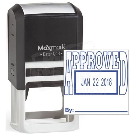 Maxmark Q43 Large Size Date Stamp With Approved Self Inking Stamp
