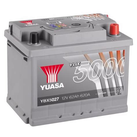 Yuasa Ybx5027 12v Silver 027 Series Car Battery 62ah 600a Ebay