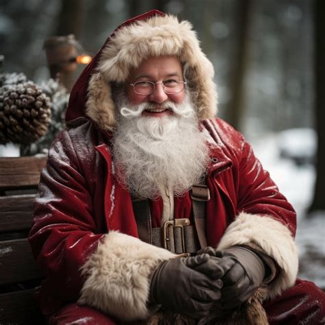 Premium Ai Image A Man Wearing A Santa Hat Is Holding A Box Of Pine