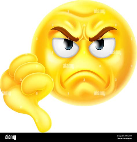Thumbs Down Dislike Emoticon Emoji Cartoon Icon Stock Vector Image