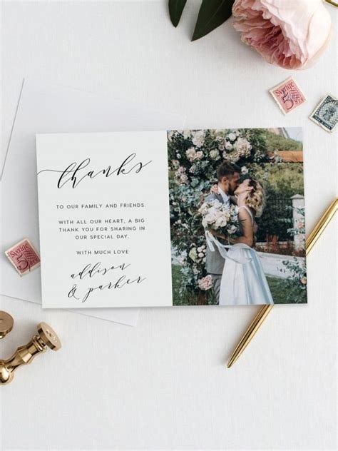 Prepare your supplies like notes, stamps, pens, address lists or labels, envelopes, etc. The Best Etsy Wedding Thank You Cards to Show Your ...