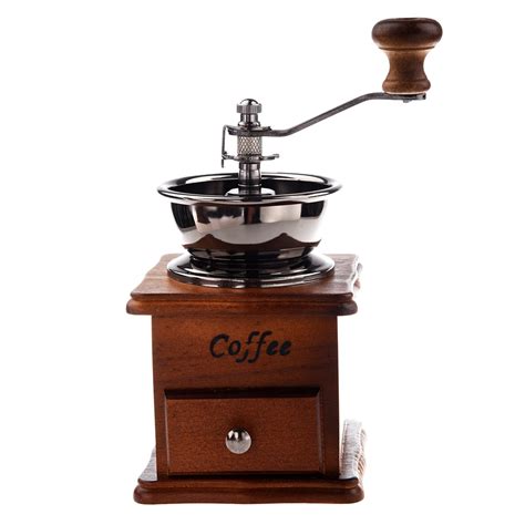Classical Wooden Manual Coffee Grinder Stainless Steel Retro Coffee