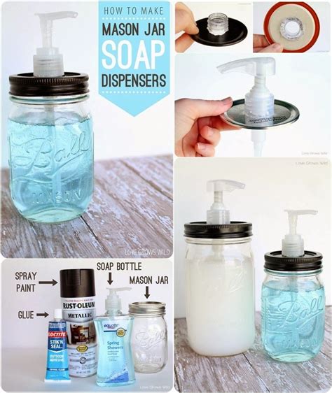 Diy Turn A Mason Jar Into Soap Dispensers Soap Dispenser Diy Diy