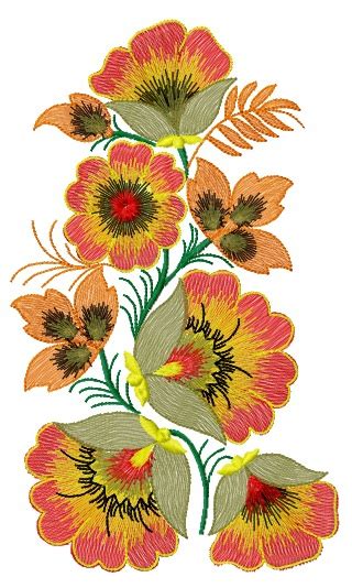 In contrast to the painstaking manual labor, it takes much less time collection of our online store has a huge variety of designs for machine embroidery and constantly updates. Original flower machine embroidery design