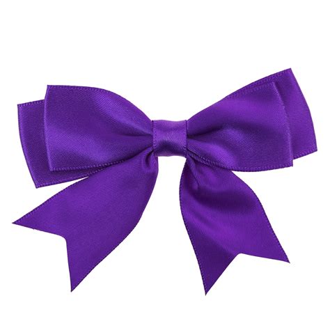 Double Purple Ribbon Bows 25mm Wide