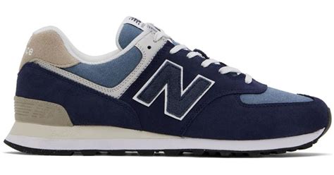 New Balance 574 Sneakers In Navy Blue For Men Lyst Australia