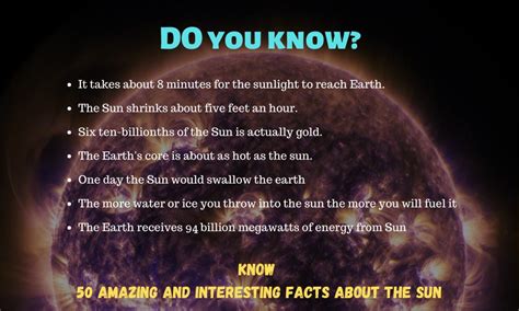 50 Interesting And Amazing Facts About The Sun