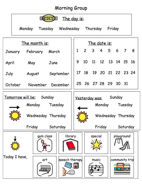 Teaching Calendar Worksheet