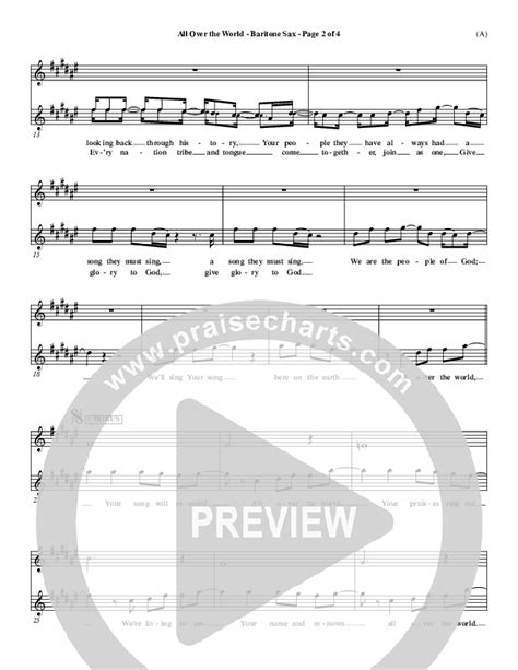 All Over The World Bari Sax Sheet Music PDF Delirious PraiseCharts