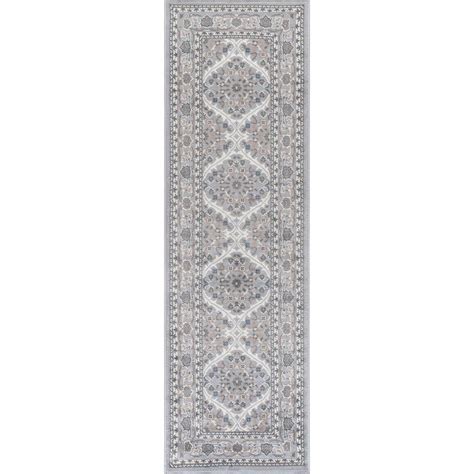 Tayse Rugs Madison Gray 2 Ft X 10 Ft Runner Rug Mdn3709 2x10 The