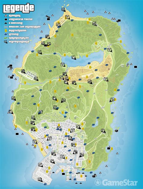Gta 5 Grand Theft Auto 5 Guide Map Atommüll U Bootteile Pakete