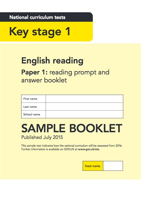 Sample Ks English Reading Sats Paper One