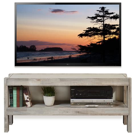 Gray Beach House Coastal Reclaimed Wood Tv Stand Presearth Driftwood