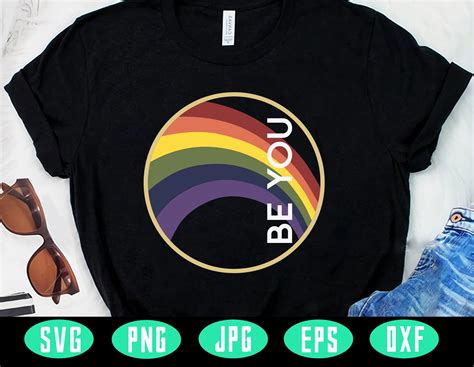 Be You Rainbow Svg Be Yourself Svg Retro Svg Lgbtq T Etsy