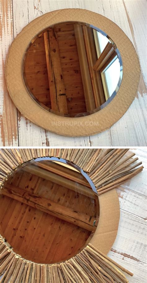 Diy Round Mirror Frame Ideas Round Wooden Frame For A Mirror Diy