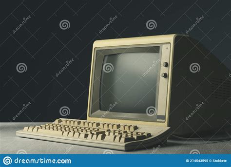 Vintage Personal Computer On A Desktop Stock Image Image Of Desk