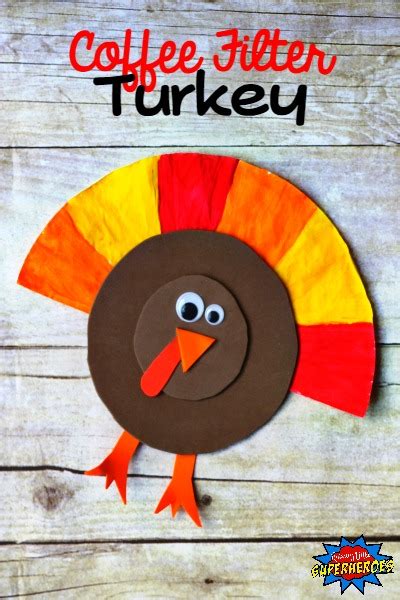 How To Make A Coffee Filter Turkey Craft For Thanksgiving Raising