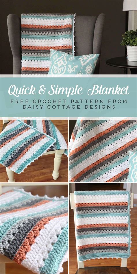 Crochet Blanket Pattern A Quick And Simple Pattern Daisy Cottage Designs