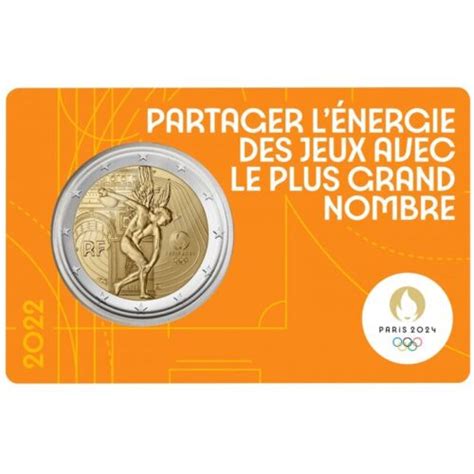 Francia 2 Euro 2022 Conmjolimpicos Paris 2024 Coincard Amarillo Ebay