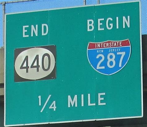 440 South At Its End Becoming 287 At Shared Mile 0
